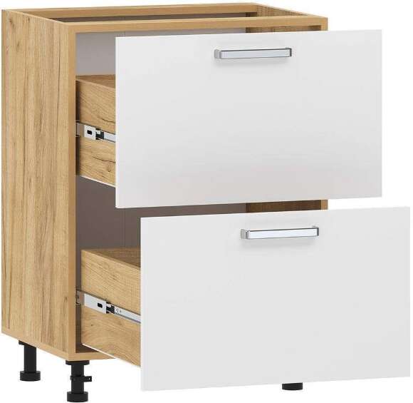 Борги 100.05 тумба кухонная (600) Дуб Крафт золотой / Белый