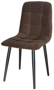 Стул Х / черный /велюр шоколад
