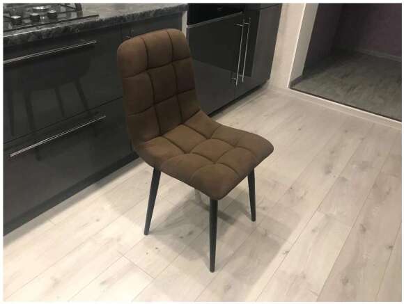Стул Х / черный /велюр шоколад