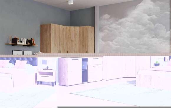 Шкаф двухдверный Модена МШ-23 (Домани) Гикори Рокфорд