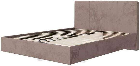 Кровать с латами Соло 140*200, Коричневый, бежевый Кровать с латами Соло 140*200, Коричневый, бежевый