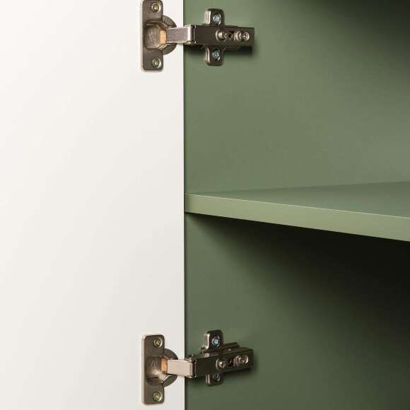 Марион шкаф-витрина 16.397.01 Дымчатый зеленый / Олива шагрень Марион шкаф-витрина 16.397.01 Дымчатый зеленый / Олива шагрень