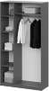 Шкаф распашной ШК 5 (1200), Графит Шкаф распашной ШК 5 (1200), Графит