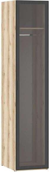 200.02 шкаф для белья (витрина) Арден Дуб Делано / черный