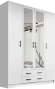 Шкаф четырехдверный КВАДРО (Эра) Белый