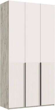 Марвэл Шкаф 3-х ств. (1200) с доп.ящиками (Кашемир, Дуб Крафт серый)