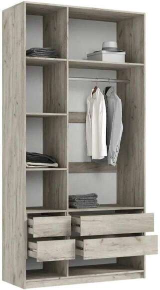 Марвэл Шкаф 3-х ств. (1200) с доп.ящиками (Кашемир, Дуб Крафт серый) Марвэл Шкаф 3-х ств. (1200) с доп.ящиками (Кашемир, Дуб Крафт серый)