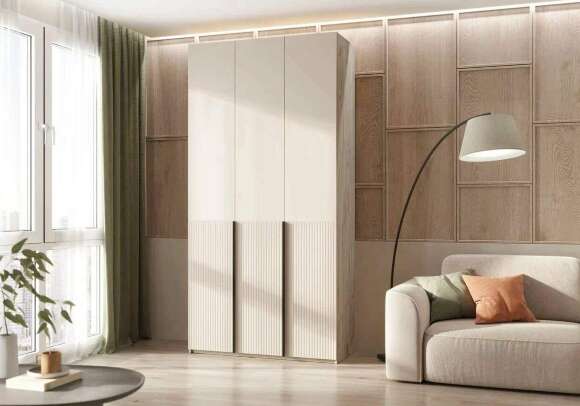 Марвэл Шкаф 3-х ств. (1200) с доп.ящиками (Кашемир, Дуб Крафт серый) Марвэл Шкаф 3-х ств. (1200) с доп.ящиками (Кашемир, Дуб Крафт серый)