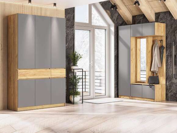 Прихожая Авиньон 1 / Дуб золотой/Графит