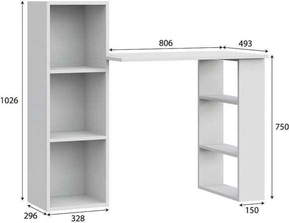 СТК 1 стол компьютерный Белый