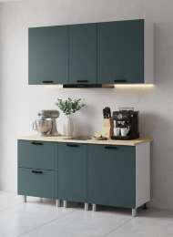 МК Аленушка 1,6м в.4 Лаванда Изумруд,скоба черный,сонома