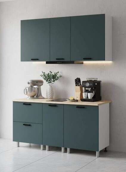 МК Аленушка 1,6м в.4 Лаванда Изумруд,скоба черный,сонома