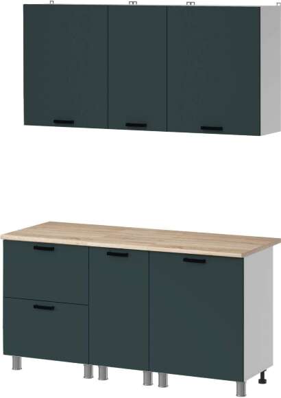 МК Аленушка 1,6м в.4 Лаванда Изумруд,скоба черный,сонома