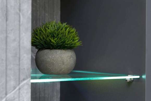 Шкаф Оливия графит / мрамор глянец