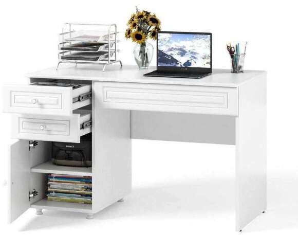 Стол письменный Афина АФ-15 белое дерево Стол письменный Афина АФ-15 белое дерево