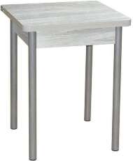 Эко 60х60 стол обеденный раскладной / Ясень светлый/металлик