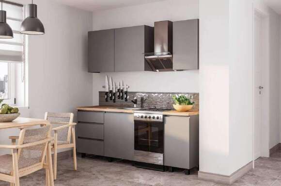 Кухня Асти 1,6 м, графит Кухня Асти 1,6 м, графит