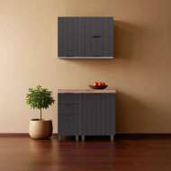 МК Аленушка 1м с 3 ящ Лотос Сталь,скоба антрацит,сонома МК Аленушка 1м с 3 ящ Лотос Сталь,скоба антрацит,сонома