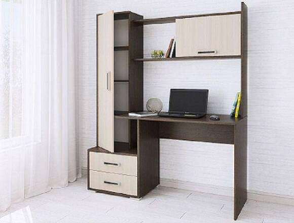 Стол компьютерный Квартет-9, венге/дуб молочный