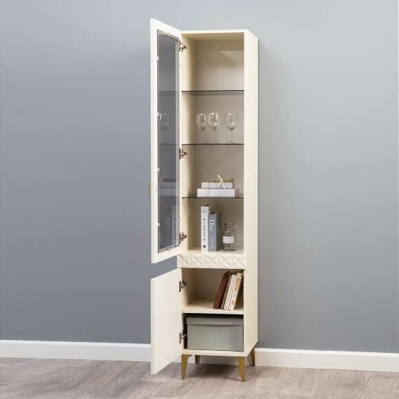 Марион шкаф-витрина 16.397.01 Слоновая кость Марион шкаф-витрина 16.397.01 Слоновая кость