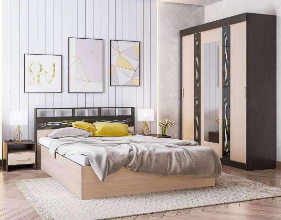 Кровать 140х200 Эрика (ТЭКС) с настилом ДСП Кровать 140х200 Эрика (ТЭКС) с настилом ДСП