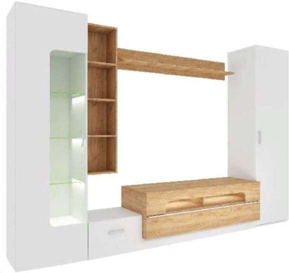 Loft - 20 стенка ТВА Белый / Дуб Вотан Loft - 20 стенка ТВА Белый / Дуб Вотан