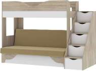 Латте 77-01 кровать-диван Дуб сонома / Аляска / Велюр Бежевый