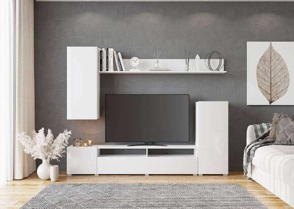 Гостиная Лира (Горизонт) Белый Глянец / Белый