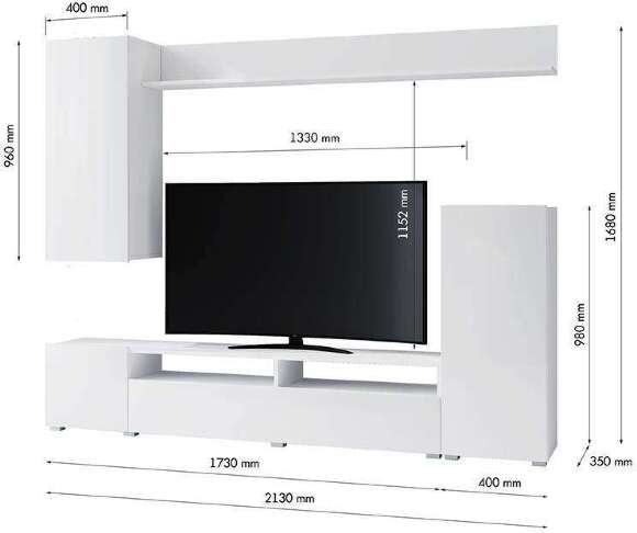 Гостиная Лира (Горизонт) Белый Глянец / Белый