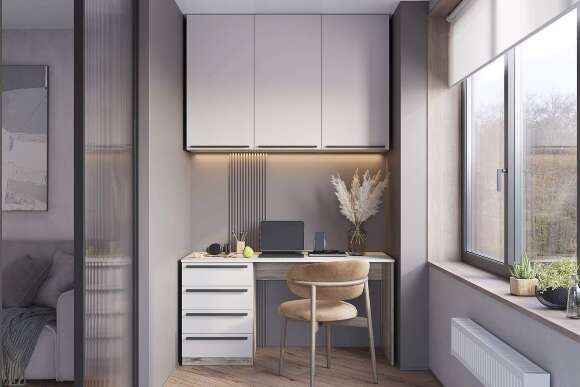 Стол письменный ПС-05, Дуб смоки, Кашемир