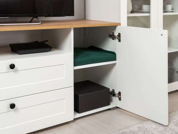 Гостиная Остин 1 белый/дуб золотой