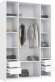 Марвэл Шкаф 4-х ств. (1600) (Браш Вайт, Белый) Марвэл Шкаф 4-х ств. (1600) (Браш Вайт, Белый)
