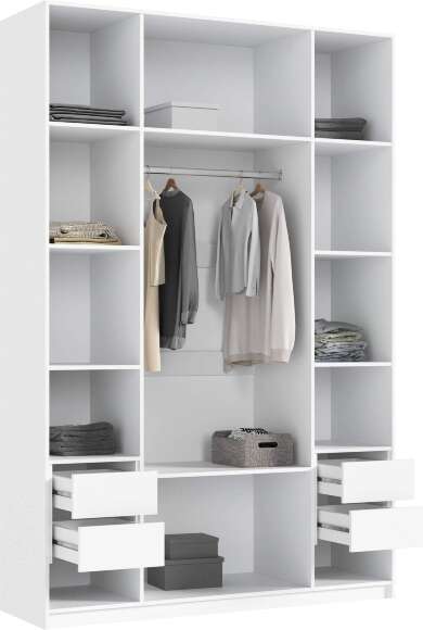 Марвэл Шкаф 4-х ств. (1600) (Браш Вайт, Белый) Марвэл Шкаф 4-х ств. (1600) (Браш Вайт, Белый)