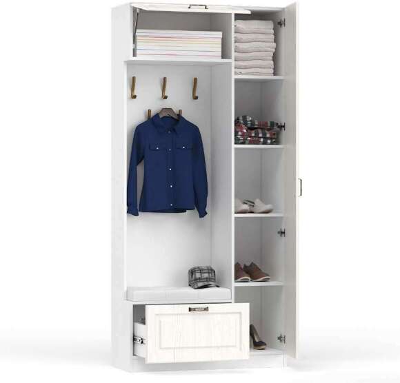 Прихожая Ливерпуль 5 Белый/Ясень ваниль