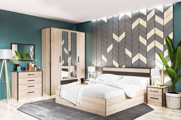 Кровать с настилом ЛДСП Лирика ЛК-1 160х200