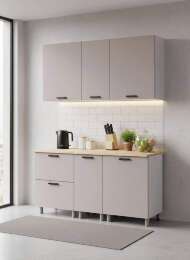 МК Аленушка 1,6м в.4 Лаванда Кашемир,скоба черный,сонома