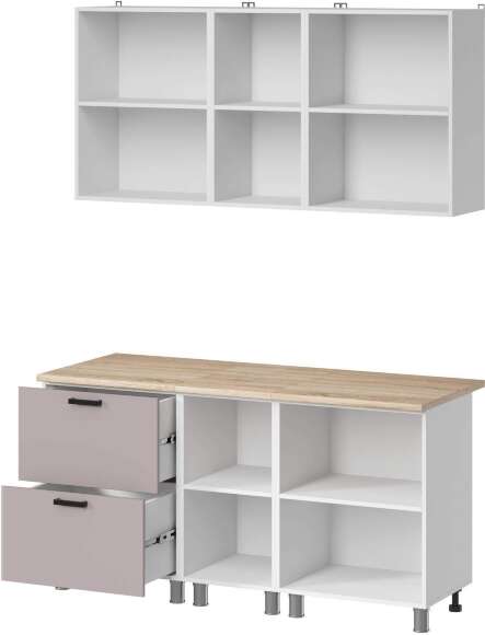 МК Аленушка 1,6м в.4 Лаванда Кашемир,скоба черный,сонома