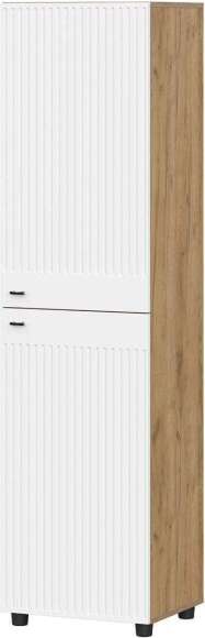 Пенал Милан дуб золотой / белый матовый