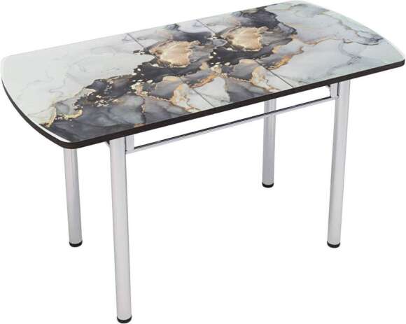 Стол раздвижной с фотопечатью спейс серый