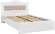 Кровать 1400 с мягким элементом Монако МН-8 + МН-8А белое дерево