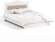 Кровать 1400 с мягким элементом Монако МН-8 + МН-8А белое дерево