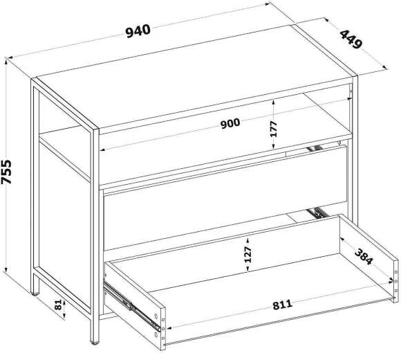Комод Т-400 Дуб Делано