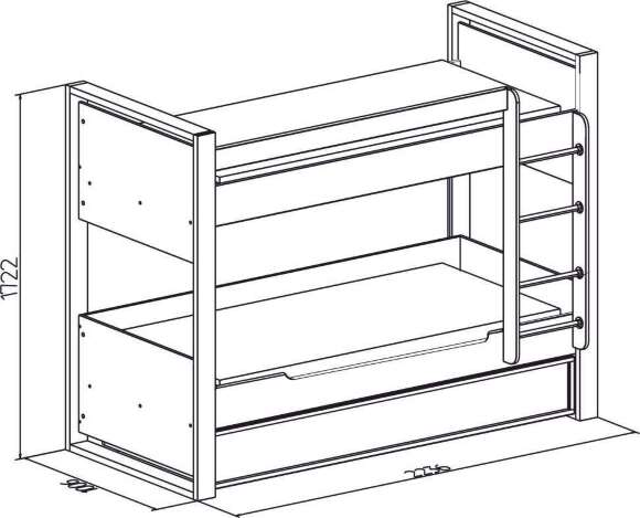 Кровать двухъярусная 90х190 Nature 90 Глазов-мебель