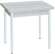 Эко 80х60 стол обеденный раскладной / бетон белый/белый