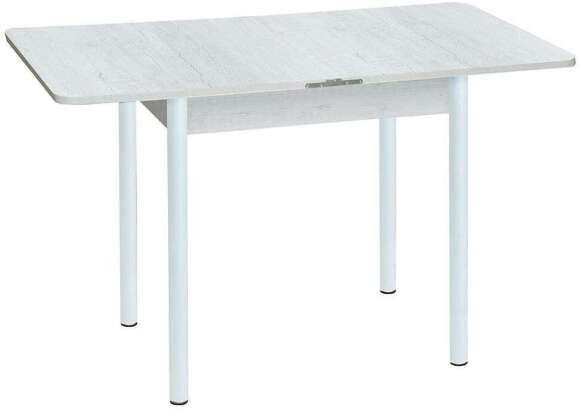 Эко 80х60 стол обеденный раскладной / бетон белый/белый