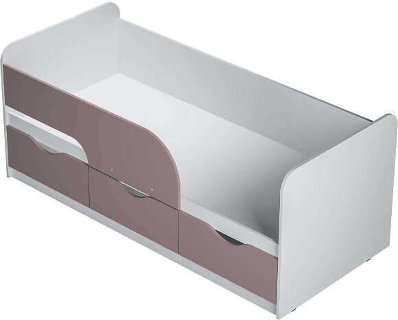 Кровать 0,9 м Стандарт КР-22 NEW Белый;Розовый