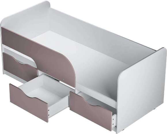 Кровать 0,9 м Стандарт КР-22 NEW Белый;Розовый