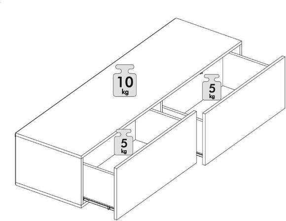 Тумба подвесная ТВ Айден ТБН06-1400 Белый Тумба подвесная ТВ Айден ТБН06-1400 Белый