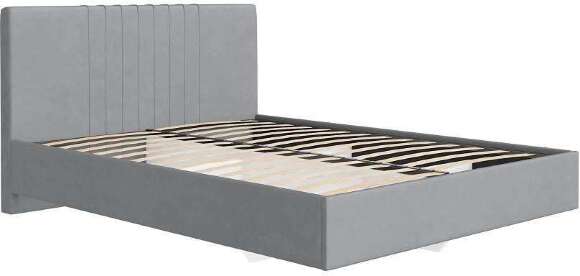 Кровать с латами Соло 140*200, Светло-серый Кровать с латами Соло 140*200, Светло-серый