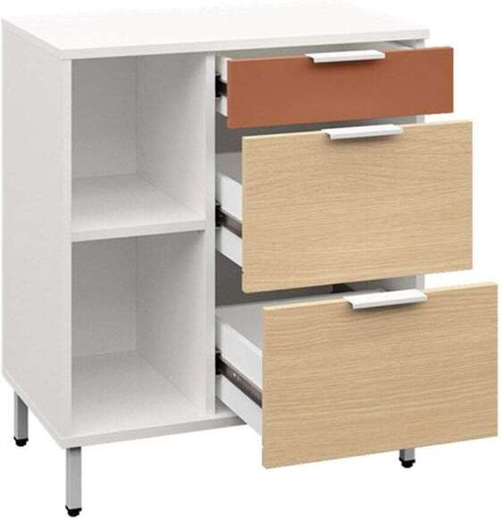 Марвэл Тумба 16.160 Белый PE шагрень / Плэйн / Безмолвная Пустыня